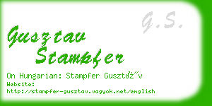 gusztav stampfer business card